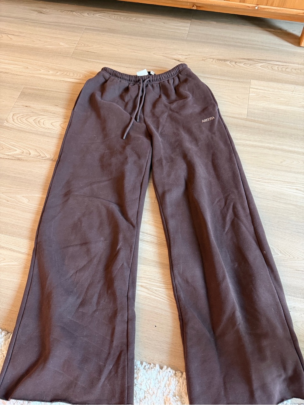Aritzia Wide Leg Pants in Dark Brown
